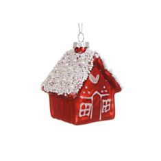 Ялинкова іграшка скляна BonaDi Будиночок 115-120 7*10 см  - фото