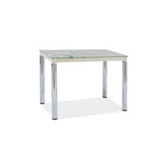 Стіл обідній скляний Damar II 100*60 кремовий - фото