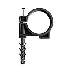 Обойма для труб і кабеля СКІМ 18-20 мм 50 шт чорна - фото