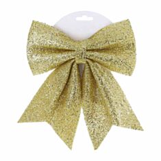 Декор новогодний Блестящий бант BonaDi J88-017 19*24 см красный - фото