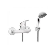 Смеситель для душа с ручным душем и держателем Invena Perea BN-05-001-Q хром - фото