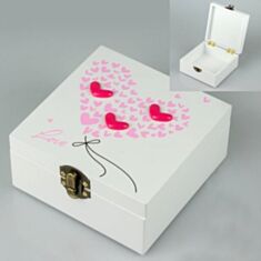 Скринька дерев'яна 039TP 12*12*6см - фото