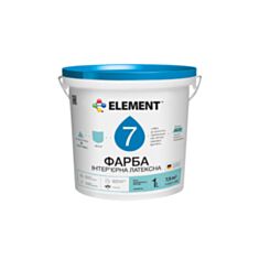 Інтер'єрна фарба латексна Element 7 база А шовковисто-матова біла 1 л - фото