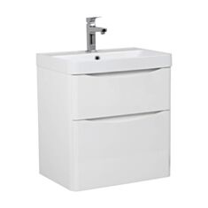 Тумба Aqua Rodos Amerina консольная с умывальником Deep 60 см белая - фото