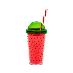 Склянка Herevin Watermelon 161349-010 з трубочкою 540 мл - фото