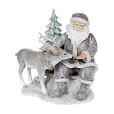Декоративная статуэтка Санта с оленем BonaDi 707-221 17 см - фото