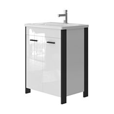 Тумба Ювента Brooklyn Br-65 без умивальника 65 см чорна - фото