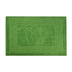 Килимок для ніг махровий Home Line 135807 Ніжки 50*70 зелений - фото