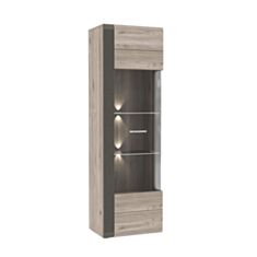 Вітрина ліва Locarno LCRV711L дуб Нельсон/сірий - фото