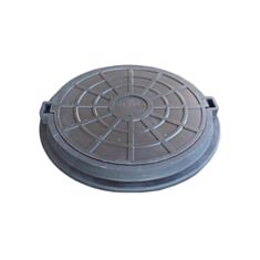 Люк каналізаційний садовий Воюс А6 полімерпіщаний 1 т чорний - фото