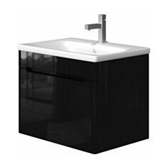 Тумба Ювента Tivoli Tv-65 з умивальником Soft 65 см чорна - фото