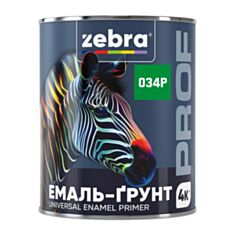 Емаль-ґрунт Zebra PROF 1134 034P світло-зелена 0,8 кг - фото