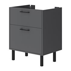 Тумба Ювента Afina 60 см антрацит под столешницу - фото