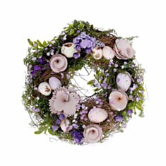 Декоративний великодній вінок BonaDi 814-905 21 см пурпурний - фото