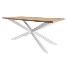 Стол обеденный Металл-Дизайн Икс разборной 155*80 см дуб античный/белый - фото