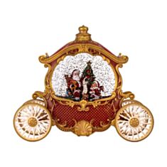 Новорічний ліхтар Карета з Сантою Elisey 9152-010 26 см  - фото