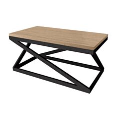 Столик журнальний Метал-Дизайн Лонг Бент 110*60 см дуб античний/чорний - фото