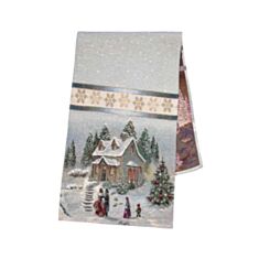 Наперон гобеленовый Limaso RUNNER723B-37 Рождество в Карпатах 37*100 см - фото