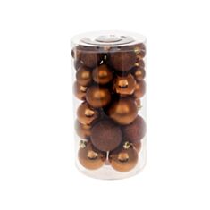 Набір ялинкових куль BonaDi 47-037 40 шт кориця - фото