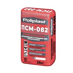 Суміш термостійка Поліпласт ПСМ-082 для термопанелей 25 кг коричнева - фото