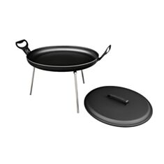 Сковородка из диска Mzavod Фрея SDR-40KCH с крышкой и чехлом 40 см - фото