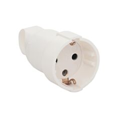 Розетка переносна Legrand Еліум 50191 з кільцем біла - фото