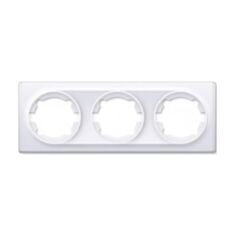 Рамка тримісна OneKeyElectro біла - фото