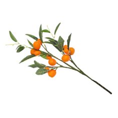 Декоративная ветка с плодами апельсина Bonadi 119-012 57 см оранжевая  - фото