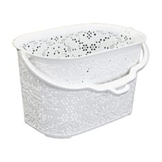 Корзина з ручкою Bursev Lace 2130 07 2,5 л білий - фото