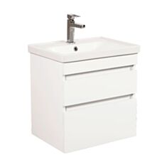 Тумба Aqua Rodos Винтаж консольная белая с умывальником Frame 60 см - фото