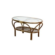 Стол журнальный 0120 А Calamus Rotan оливковый - фото