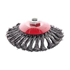 Щітка конусна Apro 830435 плетена 125 мм - фото