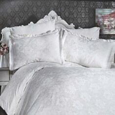Комплект постільної білизни Mays жакард White 200*220 см - фото