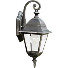 Світильник парковий Lusterlicht QMT 1117S Wimbledon I 100W скло чорний срібний - фото