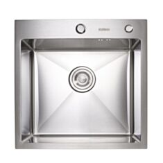 Кухонная мойка Platinum Handmade с корзиной и дозатором 50*50 см - фото