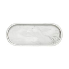 Підставка Cute Овал велика довга сірий мармур - фото