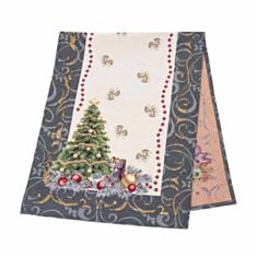 Наперон гобеленовый LiMaso Runner 536G-37 Новогодний сюрприз 37*100 см - фото