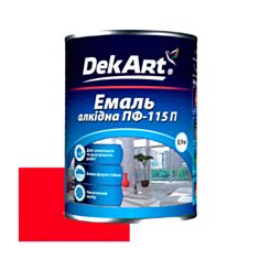 Емаль алкідна DekArt ПФ-115 червона 0,9 кг - фото