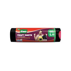 Мусорные пакеты Fino 0848CD с затяжками 60 л 25 шт - фото