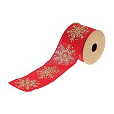 Лента декоративная BonaDi 821-083 6,3*270 см красная - фото