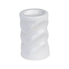 Підсвічник декоративний Eterna Хвиля 0007 7,5*7,5*11,5 см білий - фото