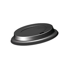 Кришка для паперового стакана 350 мл 50 шт чорна - фото