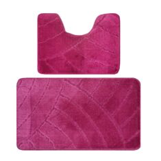 Набір килимків для ванної та туалету Banyolin бордо - фото