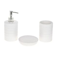 Набор аксессуаров для ванной BonaDi 304-971 3 шт белый - фото