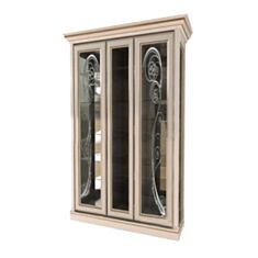 Вітрина дводверна з дзеркалом Терра беж - фото