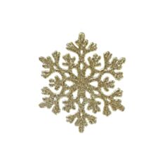 Іграшка на ялинку Сніжинка BonaDi 788-394 9 см світле золото - фото