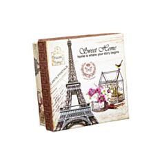 Коробка подарочная Elisey 8020-015 Париж 20*20*9 см бежевая - фото