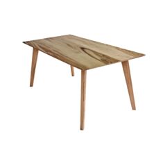 Стіл обідній Skandinave Nordik Q 140*80 см прозорий лак/запарений дуб - фото