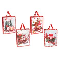 Пакет подарочный BonaDi PK4-119 Merry Holidays с глиттером 41 см - фото