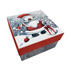 Коробка подарочная Гулливер Санта 291767 18*18 см серая - фото